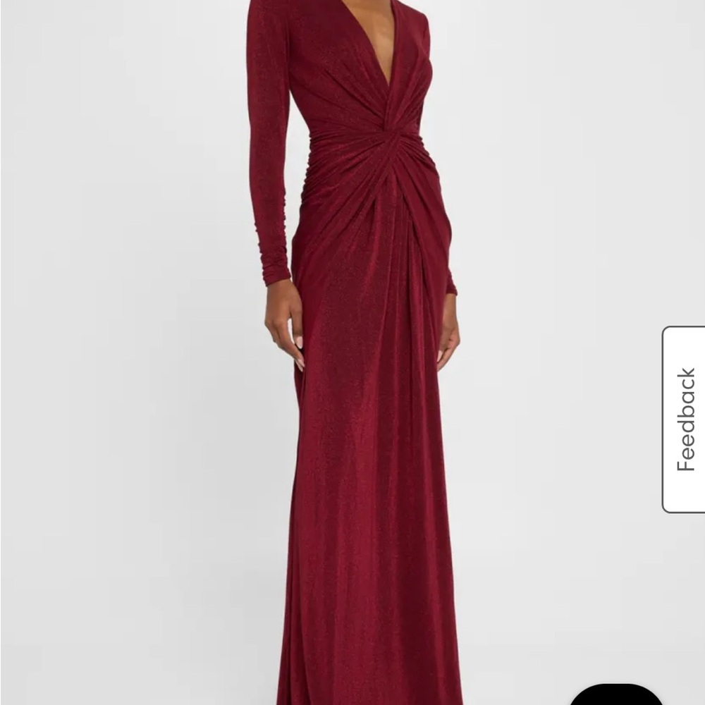Chiara Boni Deep Burgundy Maxi Dress